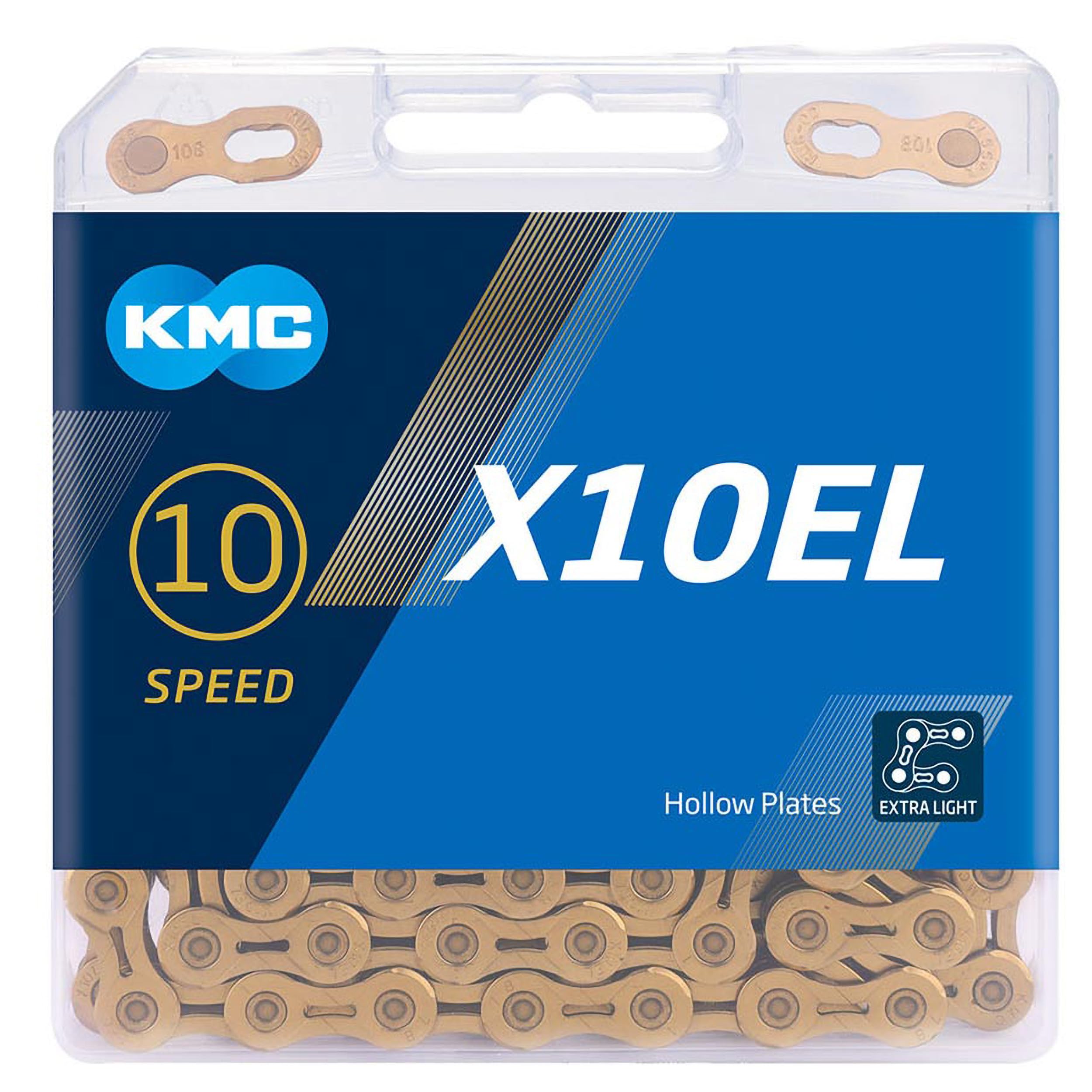 KMC Unisex's X10el Chain, Ti-N Gold, 114 Link