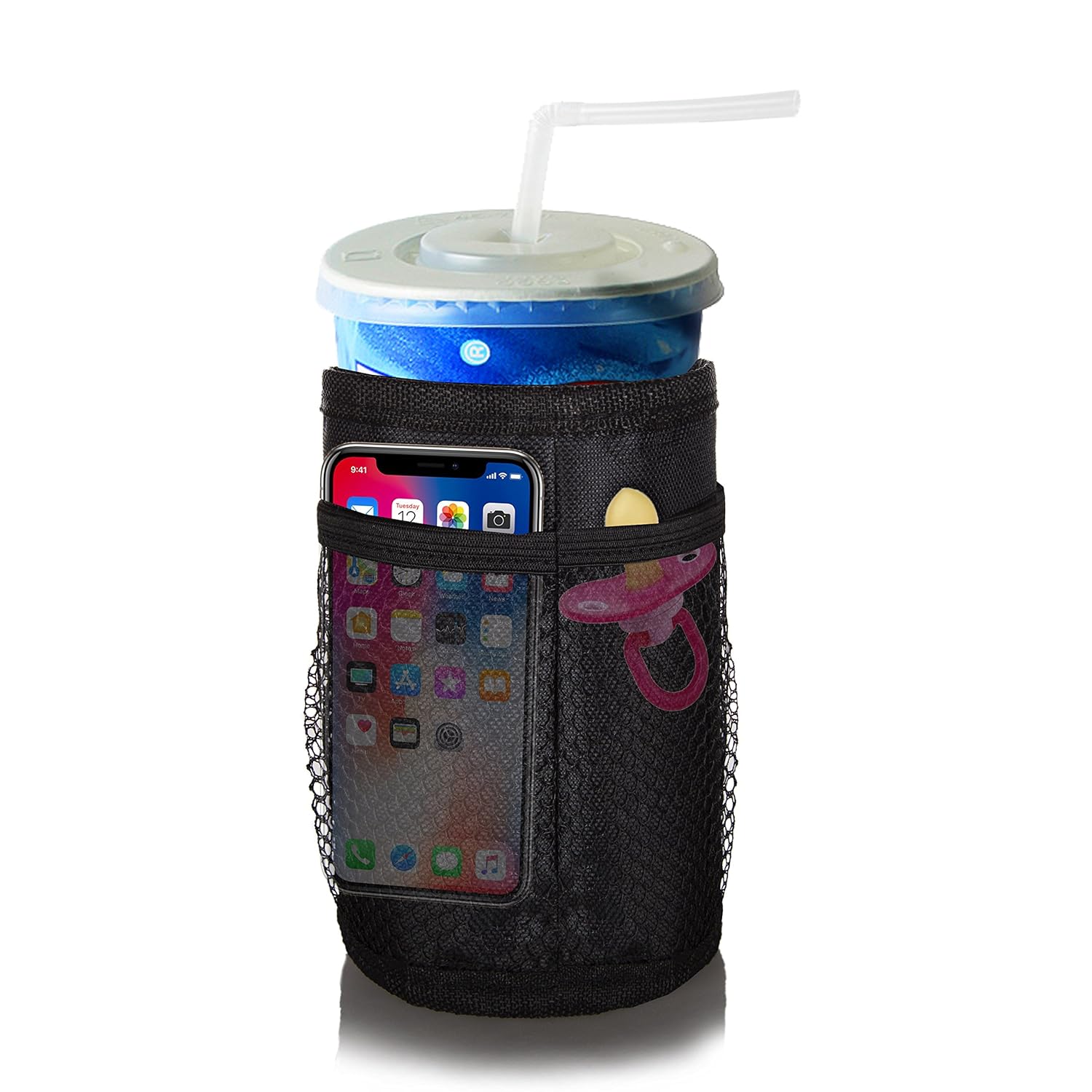 Insulated Stroller Cup Holder Waterproof Attachable Stroller Bottle Holder Thermal Soft Buggy