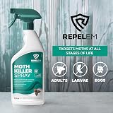 REPELEM Moth Killer Spray 1L Professional Strength Permethrin view 2