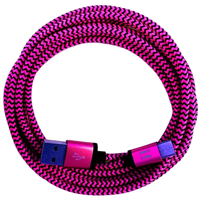 [i!®] 3m Premium Nylon USB-C Typ C Ladekabel Datenkabel Set kompatibel mit Allen USB-C Geräten | Smartphone Handy Tablet Sams