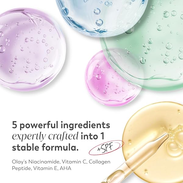 OLAY SUPER CREAM WITH SUNSCREEN SPF 30, LIGHTWEIGHT FACE MOISTURIZER WITH SUN PROTECTION, 5-IN-1 SKIN CARE BENEFITS – HYDRATING, BRIGHTENING, FIRMING – NIACINAMIDE, VITAMIN C, COLLAGEN PEPTIDE, 1.7 OZ
