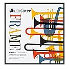 Americanflat Top Rated Album Frame - Made to Display Album Covers and LP Covers 12.5" x 12.5" - Hanging Hardware Installed and No Assembly Required - Easy to Use Album Frame, Album Cover Frame