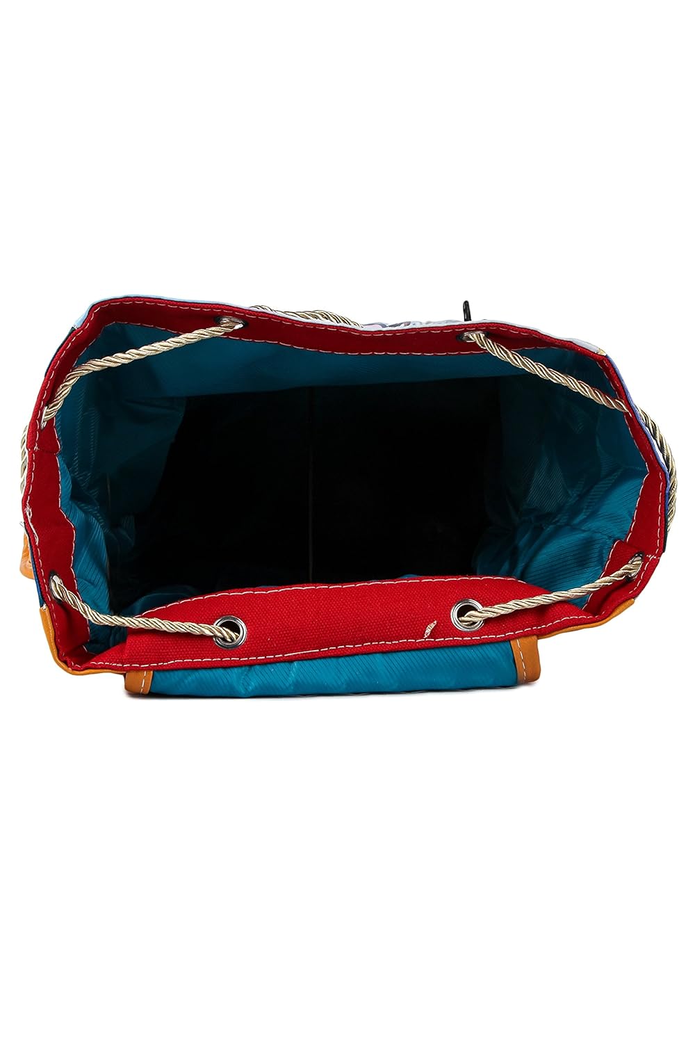 leather retail girl's multicolour digital printed backpack