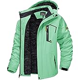 TACVASEN Men's Winter Skiing Jackets Water Resistant Fleece Coats Insulated Thermal Snowboard Jacket Parka Raincoat with Hood