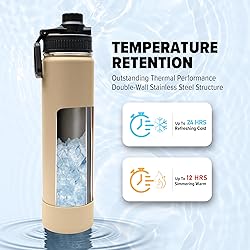 Y TOP 24 oz Insulated Stainless Steel Water Bottle