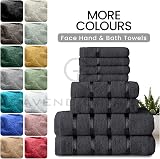 GC GAVENO CAVAILIA 8 Piece Egyptian Cotton Towels Charcoal - Quick Dry view 5