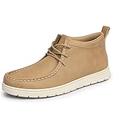 shoeslocker Mens Wide Shoes Casual Chukka Boots Slip-on Loafers Shoes Lace Up Ankle Work Boot size 10.5