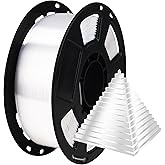 Silk Pearlescent Shiny Pearl White PLA Filament, 1kg 2.2lbs 1.75mm 3D Printing Material, Widely Support for FDM 3D Printer, Pack with Extra Filament Sample by BBLIFE