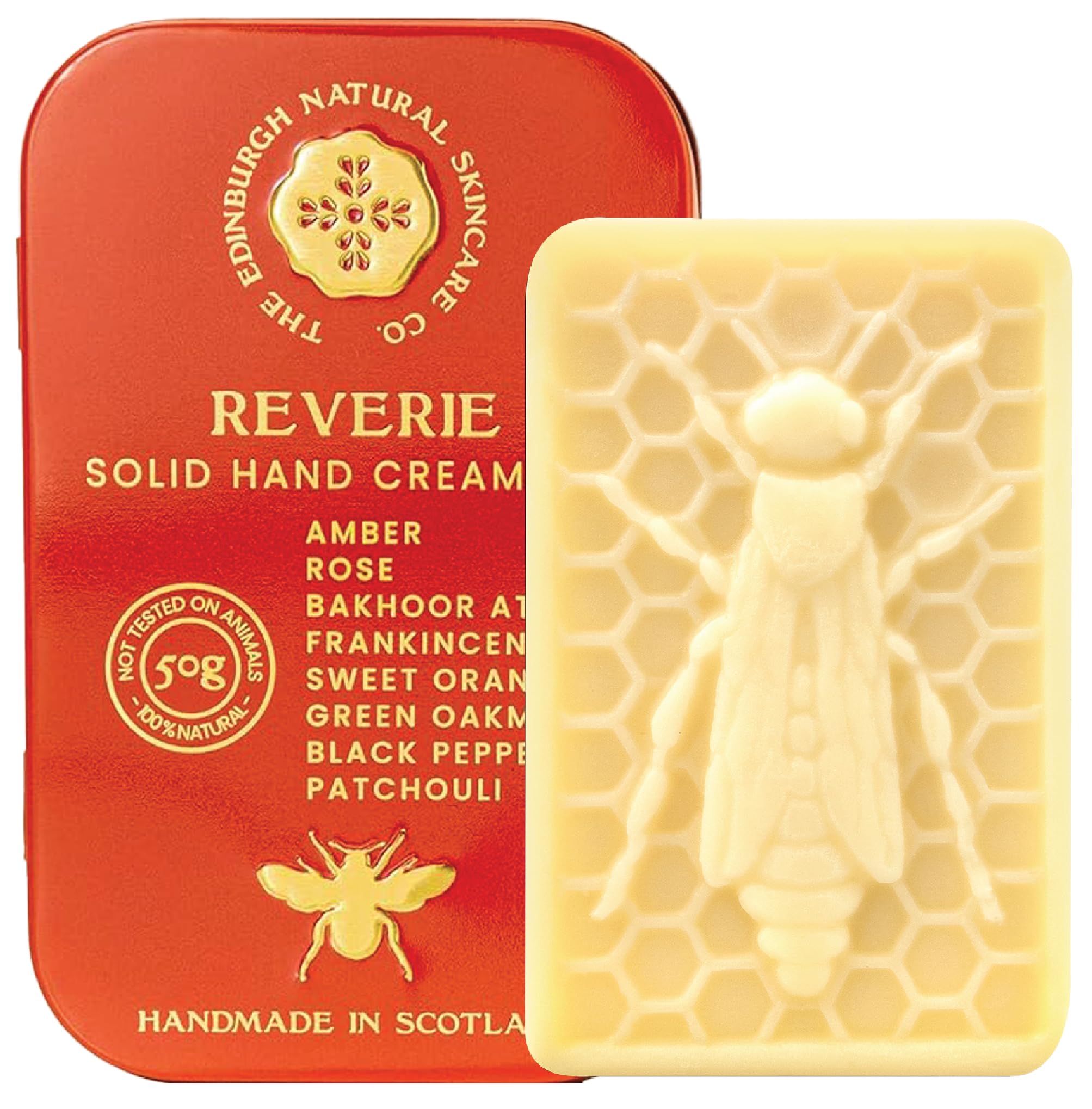 Reverie Hand Cream Bar – 100% Natural Moisturiser for Very Dry Hands | With Beeswax, Cocoa Butter & Coconut Oil | Long-Lasting, Travel-Friendly, Cruelty-Free, Ideal for Gifting | 50g — image 1