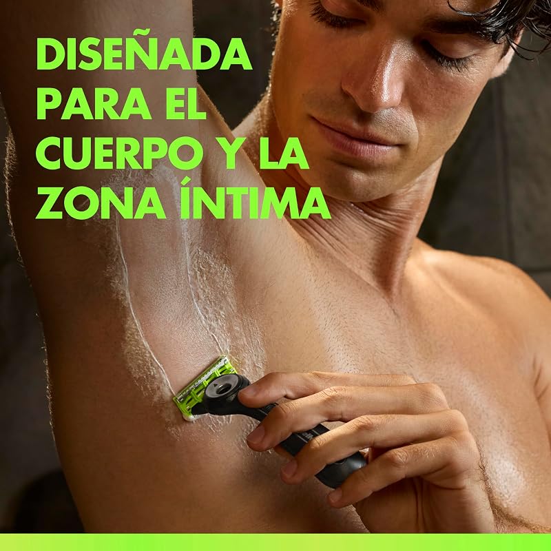 Labs Body + Lâminas de barbear masculinas íntimas, pack de 12
