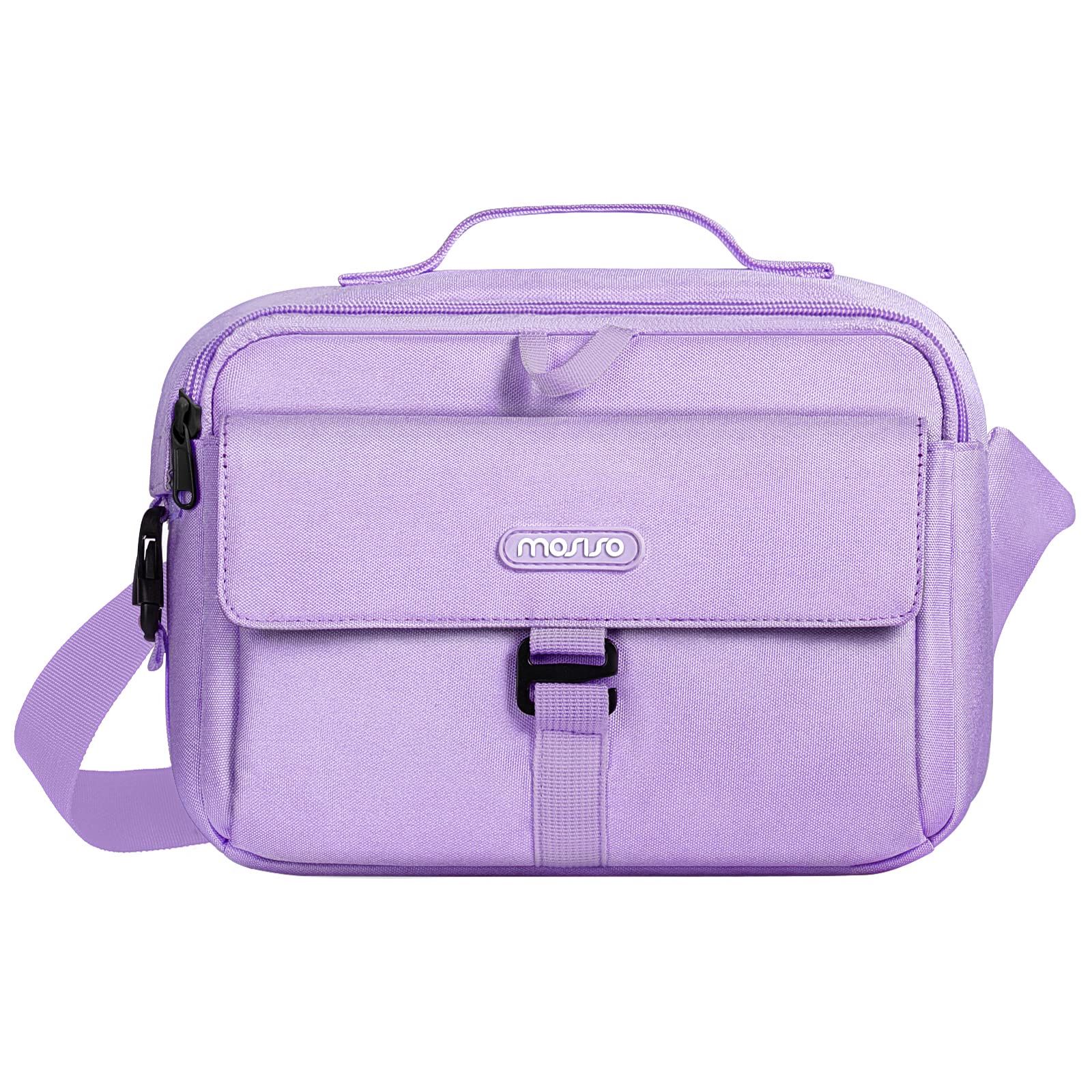 MOSISO Camera Shoulder Bag Case Crossbody Sling Purse, DSLR/SLR/Mirrorless Compact Padded Photography Handbag with Rain Cover Compatible with Canon/Nikon/Sony Cameras and Lenses, Purple