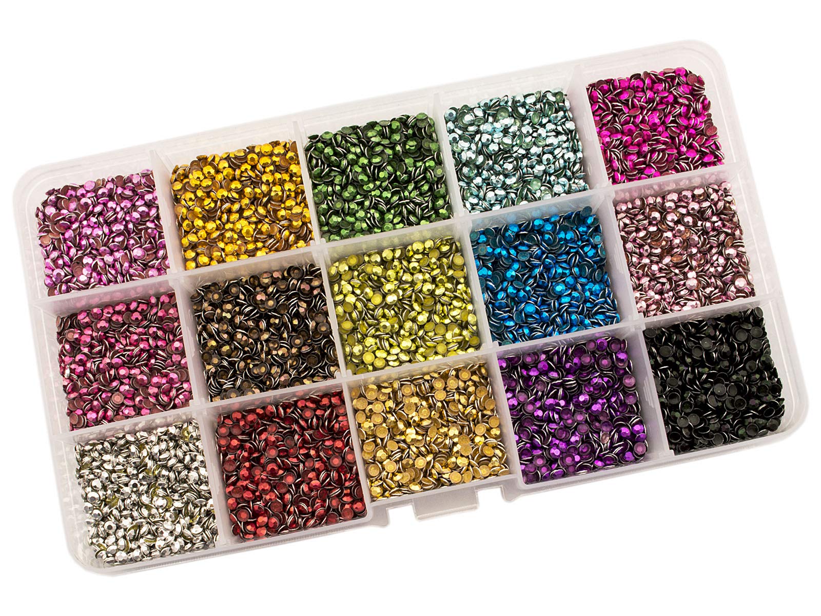 Summer-Ray SS10 2.8mm Assorted Colour Hot Fix Rhinestuds in Storage Box