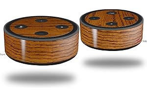 WRAPTORSKINZ Skin Wrap Decal Set 2 Pack for Amazon Echo Dot 2 - Wood Grain - Oak 01 (2nd Generation ONLY - Echo NOT Included)