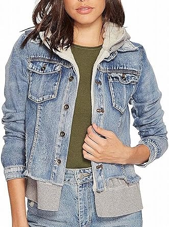 hooded denim jacket womens uk