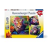 Ravensburger Jungle Babies 3x49 Piece Jigsaw Puzzle for Kids - Every Piece is Unique, Pieces Fit Together Perfectly - MESH Accredited