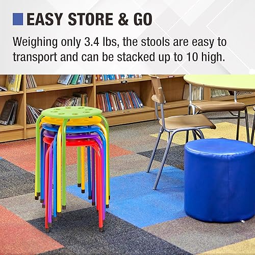 Norwood Commercial Furniture Stacking Stools for Kids and Adults