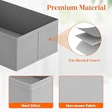 Lifewit 12 Pack Drawer Organisers Foldable Fabric Chest Dividers Light Grey view 5