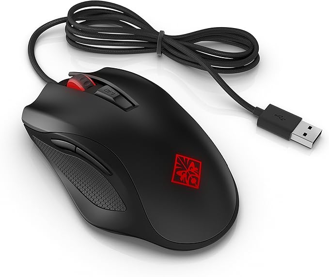 HP Omen 600 - Ratón con cable gaming 12000 ppp, negro y rojo: Amazon.es: Informática
