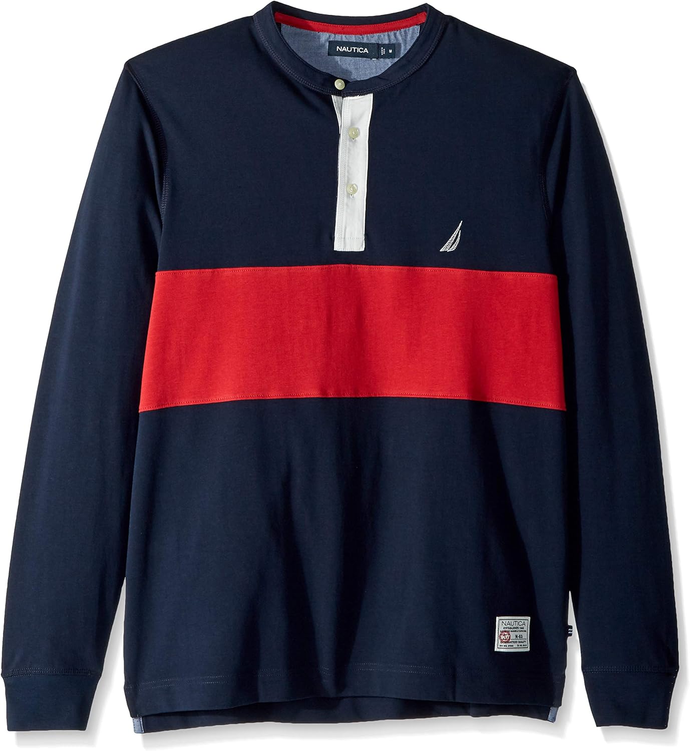 Nautica Mens Long Sleeve 3 Button Henley Shirt Amazon.ca Clothing & Accessories