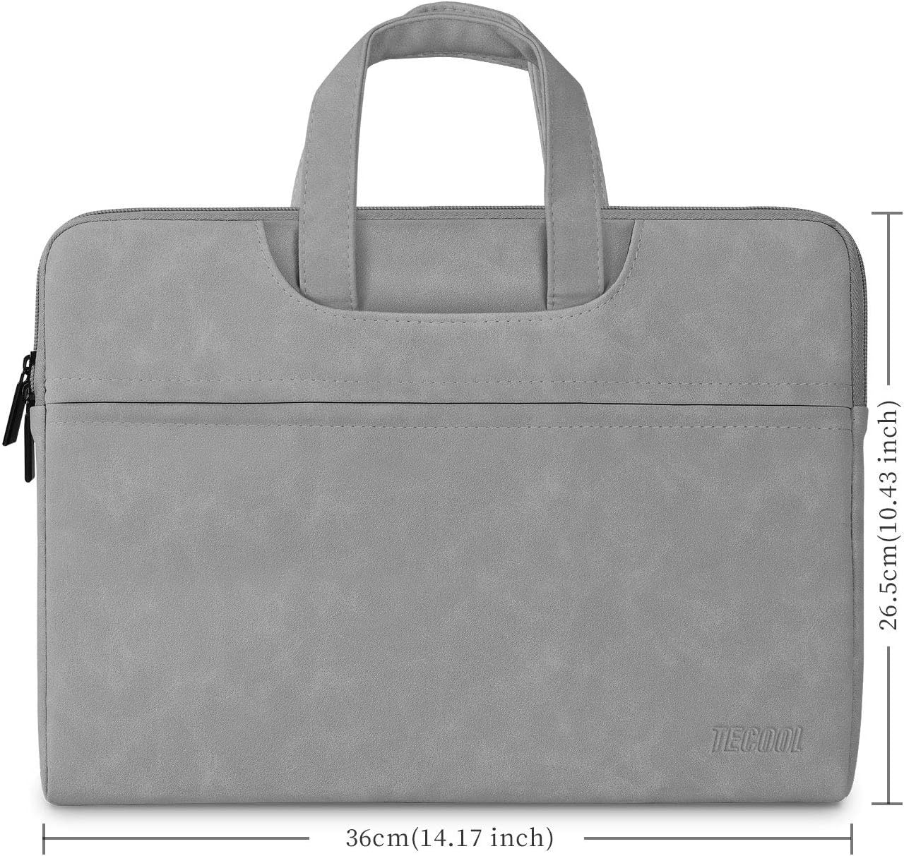13-14 Pollici Lenovo Acer HP ASUS dell Huawei Sumsung Grigio TECOOL 13.3 14  Pollici Custodia PC con Manici Borsa Ecopelle Protettiva Impermeabile  Laptop Sleeve Cover Case per MacBook Air/PRO 13 Borse per