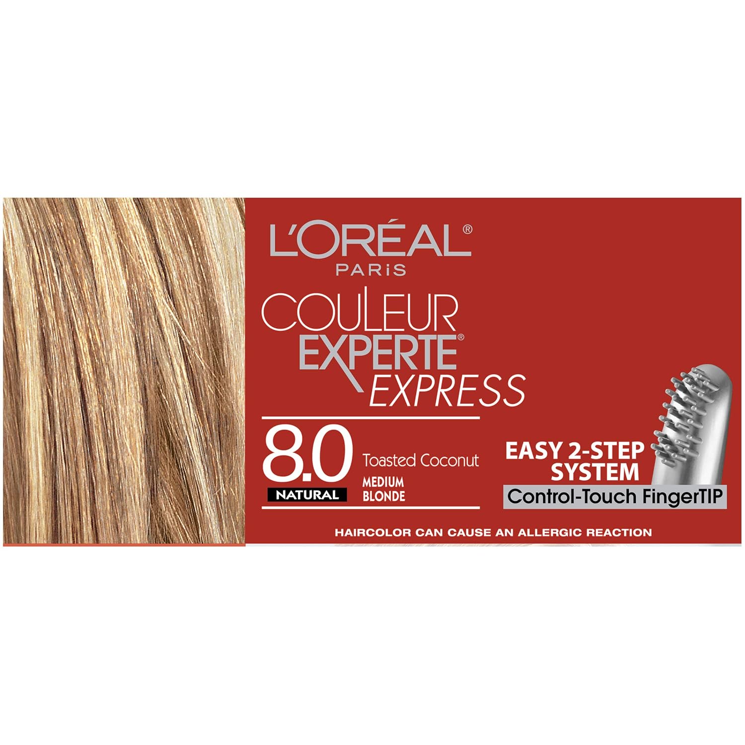L'Oreal Paris Couleur Experte 2-Step Home Hair Color & Highlights Kit, Toasted Coconut : Chemical Hair Dyes : Beauty