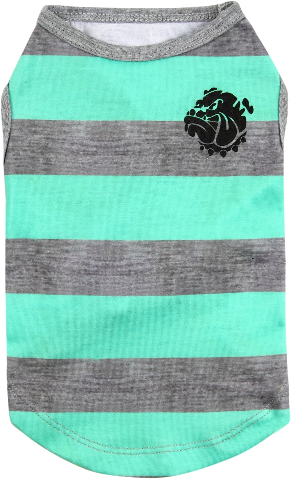 Puppy Face Small Dog Shirt for Dog Tank Pet Shirts Green and Grey Wide Strips Pet Clothes for Dogs Extra Small