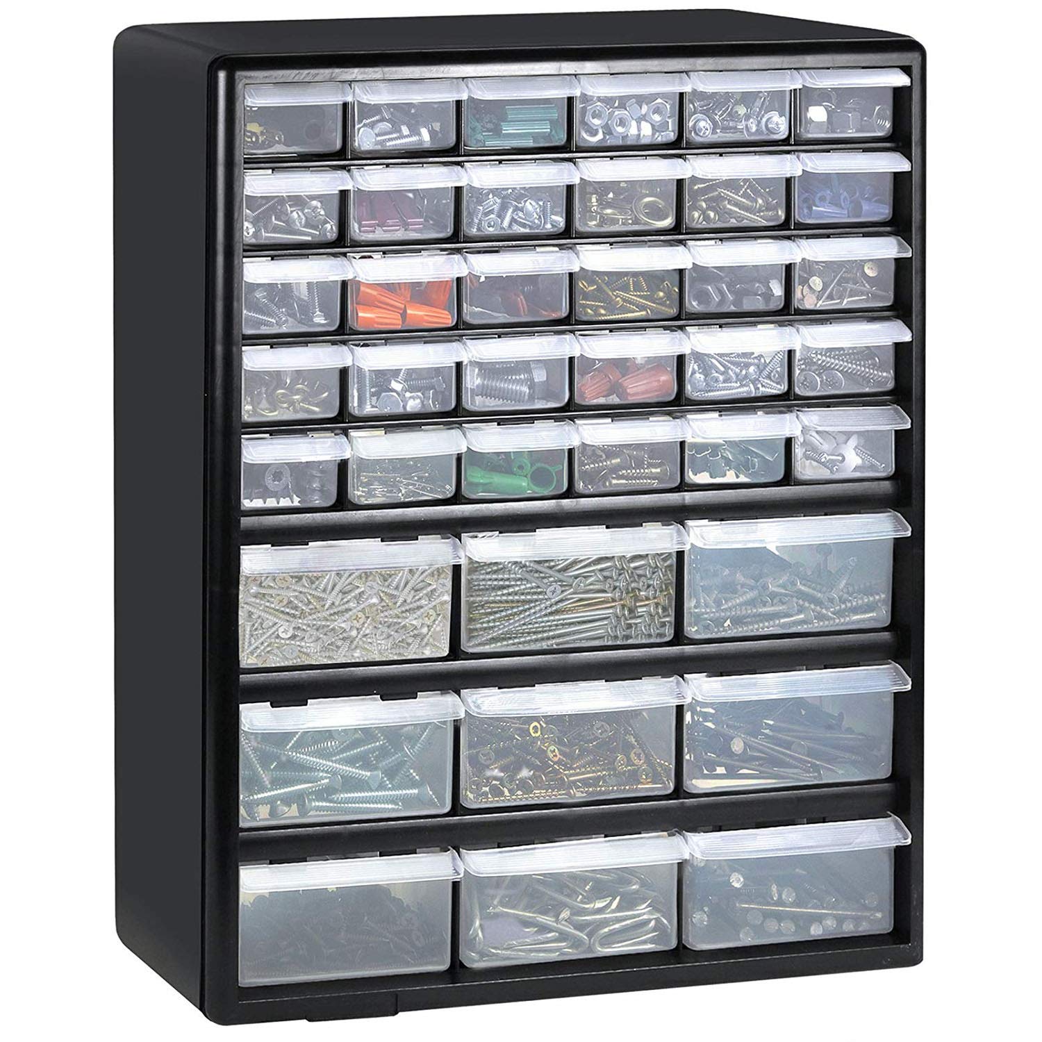 Gabinete de almacenamiento con 12 cajones, azul, multi-herramientas