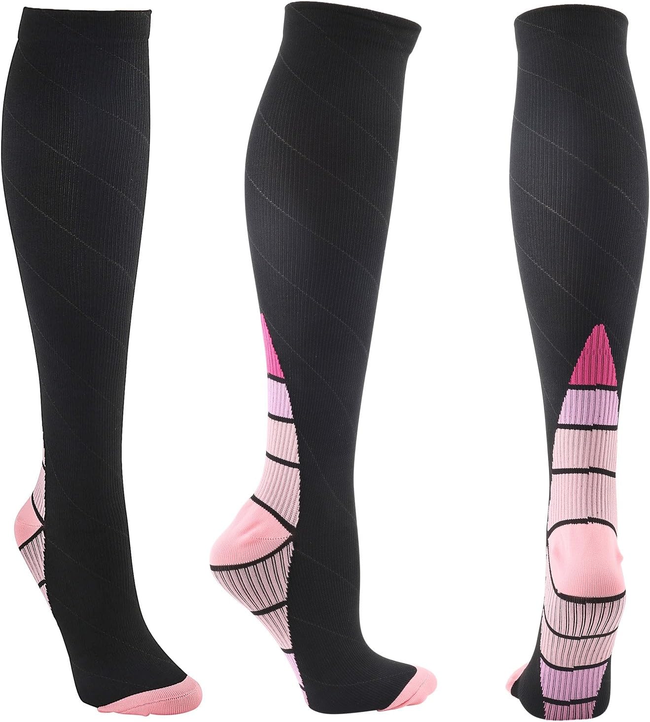 Compression Socks Women/Men Best Graduated Athletic, for Sports, Running, Nurses, Flight, Travel, Maternity, Pregnancy, Shin Splints, Boost Performance, Stamina, Medical Use, Circulation & Recovery,