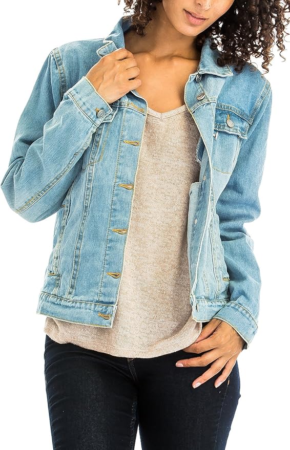 Trendy Classic Basic Casual Washing Vintage Blue Long