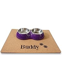 Custom Personalized Dog Place mat Pet Food Mat Feeding Mat Cork Unique Pet Dog Gift Placemat
