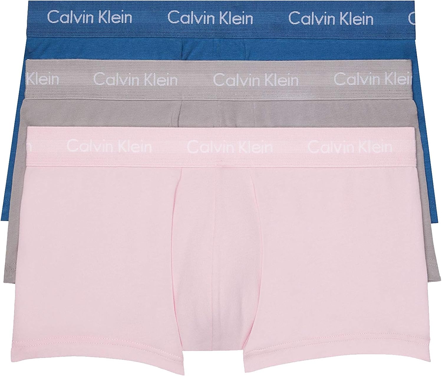 Calvin Klein Men's Cotton Stretch Multipack Low Rise Trunks: Clothing