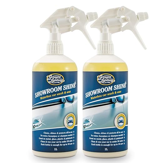 Greased Lightning Showroom Shine Waterless Wash & Wax Car Cleaner Twin
