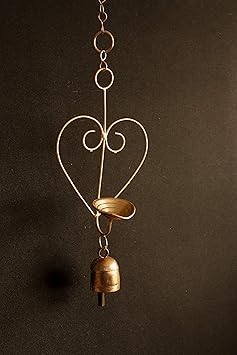 MetalArt Handmade Brass Hanging Diya Metal Wall Tealight Candle Holders Wall Hanging Gift, Candle Holder | Candles Decorations Diwali Gifts Lights Home Decor (Gold) (1 Peice)