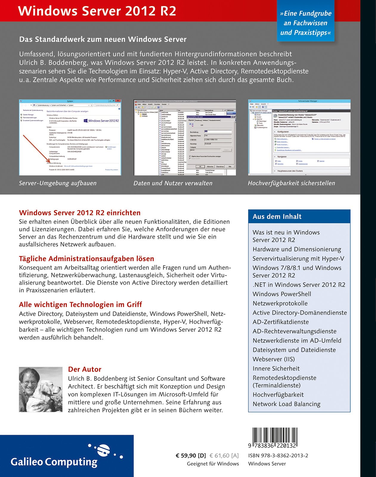 Windows Server 2012 R2 Das Umfassende Handbuch Inkl Hyper - 