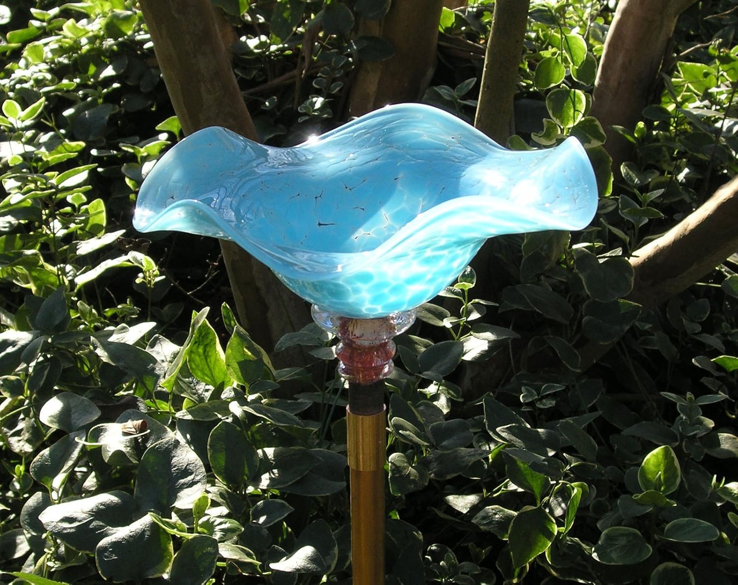 Amazon Com Andrew Holmberg Sky Blue Hand Blown Glass Butterfly