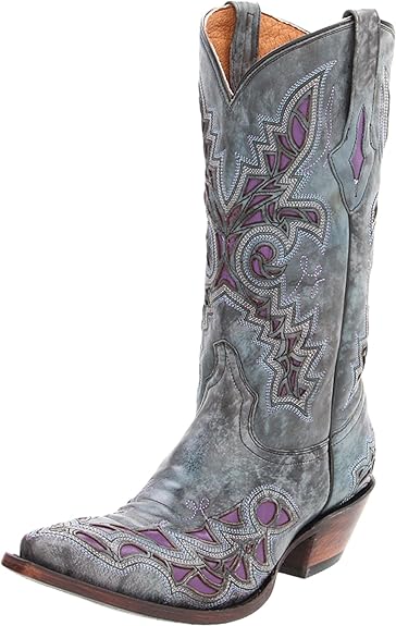 lucchese purple cowboy boots