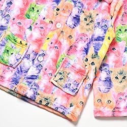 Girls Warm Winter Pajamas Kids Cat Pjs Set Plush