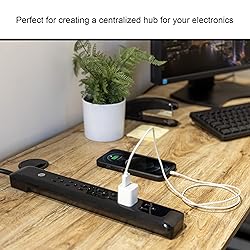 GE 7-Outlet Surge Protector, 4 Ft Power Cord, 1080