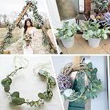 Homcomodar Eucalyptus Seeded Stem 12Pcs 11.4in Artificial Greenery Leaves view 5