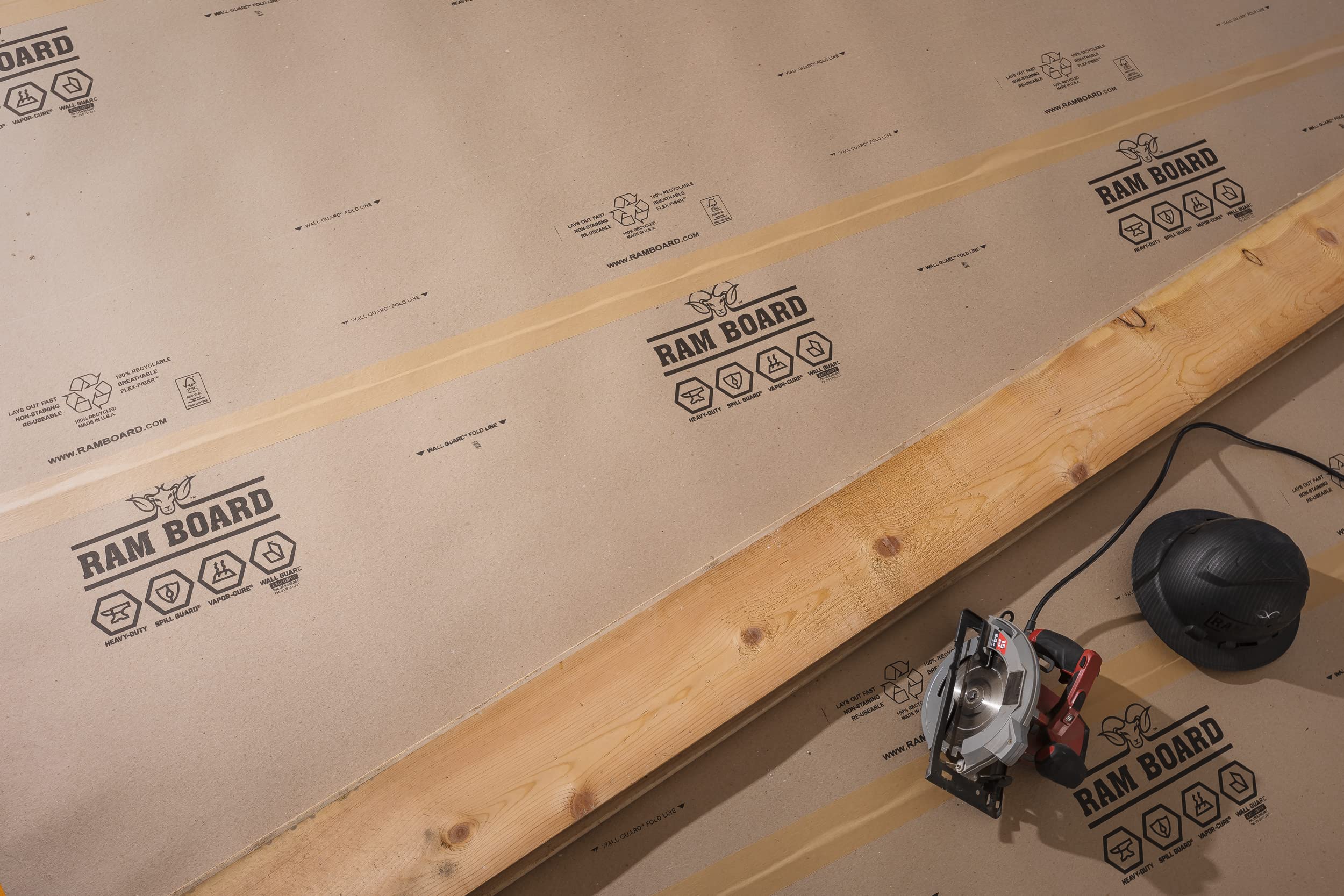 Ram Board 38" X 100' Heavy Duty Floor Protection - 317 Sq Ft Roll For Painting, Remodeling, Construction