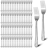 200 Pieces Dinner Forks 7 Inches Stainless Steel Metal Forks Bulk Forks Silverware Table Forks for Eating Dessert Salad, Stainless Steel Forks for Home Kitchen Restaurant Utensils Dishwasher Safe