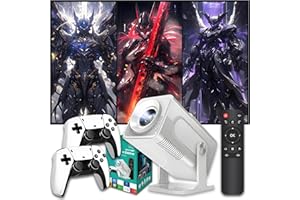 HCS350 PRO Electric Focus Mini Projector 10000+ Games 17 Emulators,Auto Focus/Keystone Game Projectors,Android 11 Smart Proje