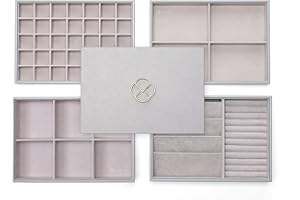 NEW Vlando Miller Jewelry Trays Stackable Showcase Display Drawer Organizer Storage- Multi-Purpose,Multiple Combinations, Lar