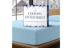 SLEEPHORIA Cooling Fitted Sheet Queen Size - 1 PC BreezeWeave Cooling Sheets for Hot Sleepers & Cool Rest w/ 16 in Deep Pocke
