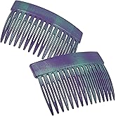 Camila Paris CP2945 French Hair Side Comb, 3 inch Small Blue, French Twist Hair Combs Decorative, Strong Hold Hair Clips for Women Bun Chignon Up-Do Styling Girls Hair Accessories, Made in France