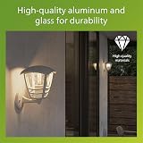 Philips Creek Outdoor Wall Light IP44 Aluminium White E27 Bulb Sold Separately view 6