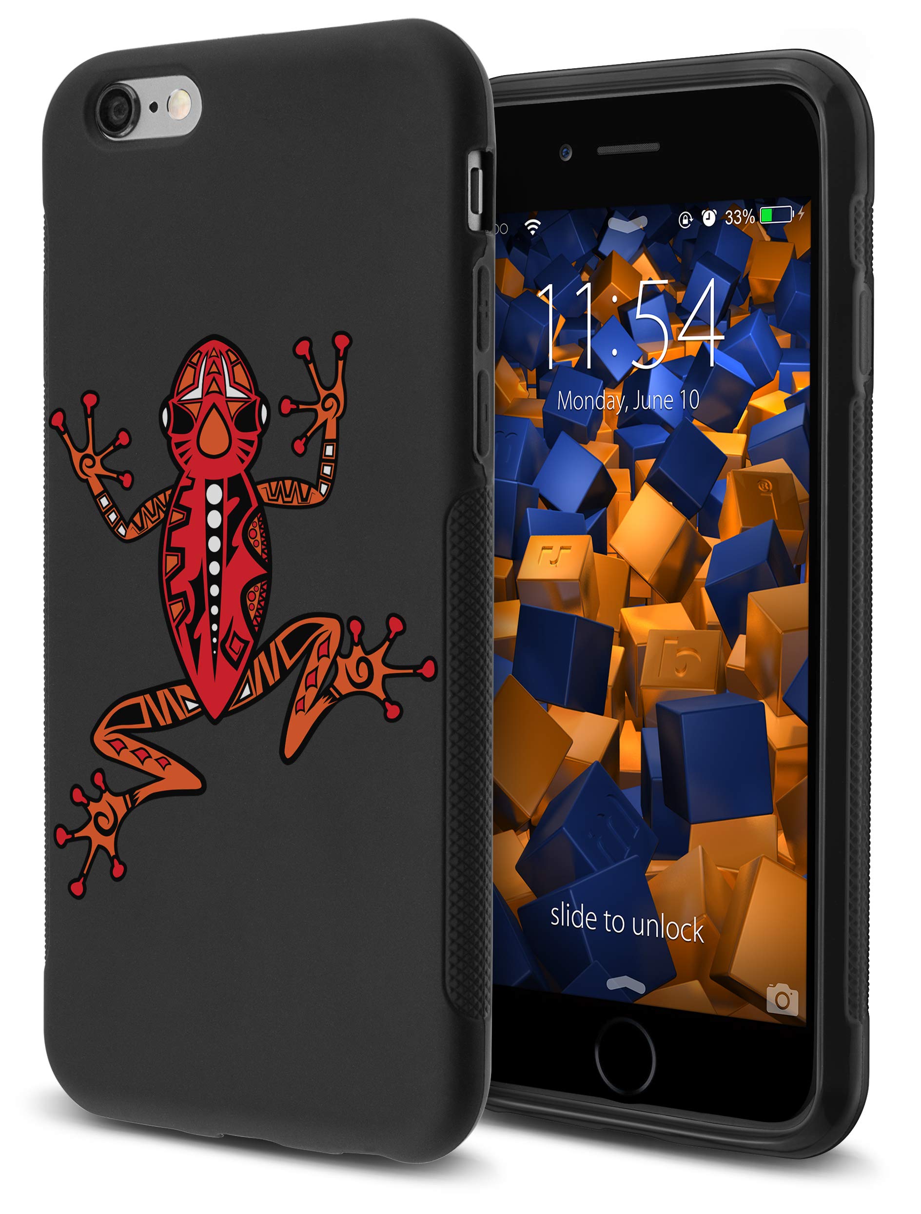 Claus GmbH mumbi Case Compatible with iPhone 6 / 6S Mobile Phone Case Double Grip with Frog Motif Black โ image 1