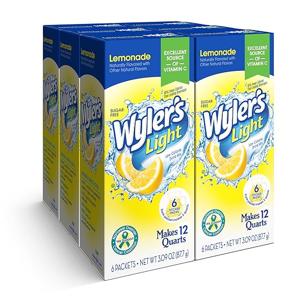 WYLER’S LIGHT PITCHER PACKS, WATER DRINK MIX, LEMONADE,...