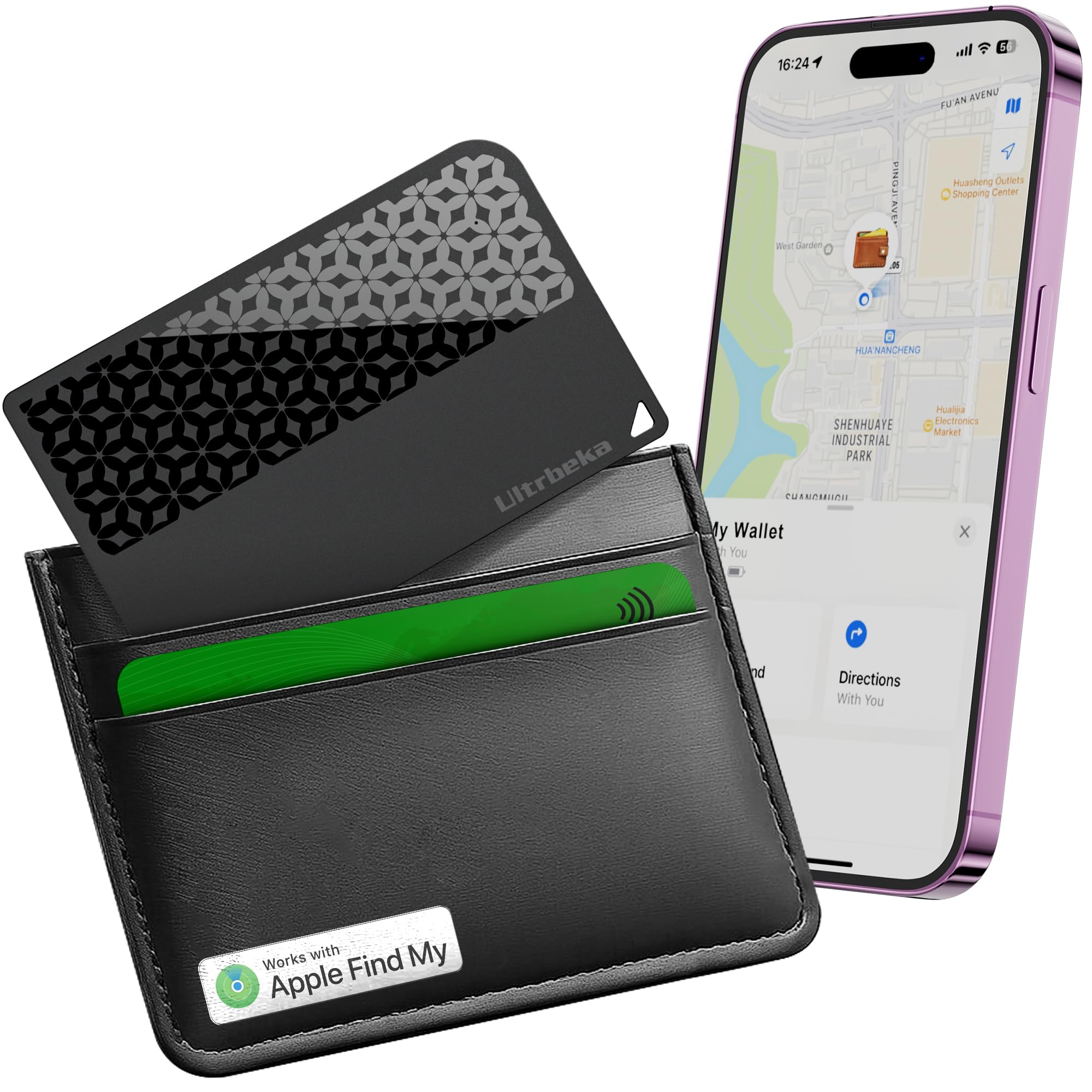 Photo 1 of Ultra-Thin Wallet Tracker Card [Apple MFi Certified] Air Tag Card-Style Works with Apple Find My Tracking Your Passport/Luggage/Purse, Preventing Loss of Items