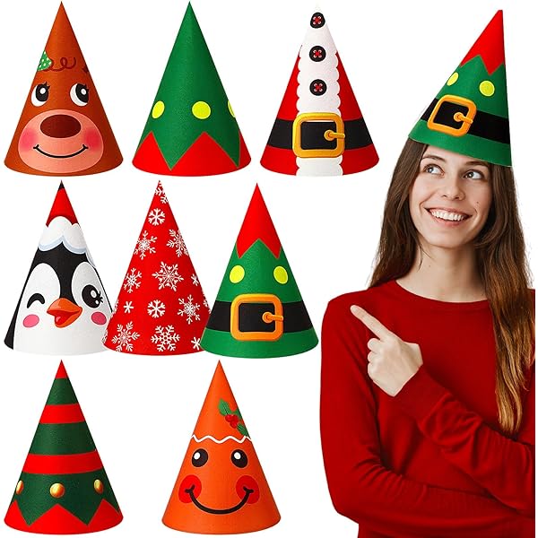 Unisex Pluche Kerst Kerstmuts Xmas Fleece Gewei De... - Vicedeal